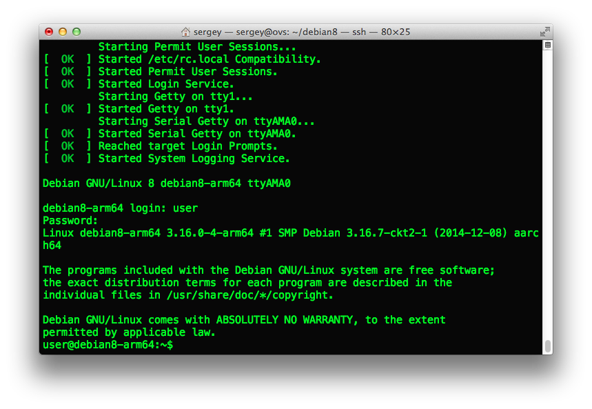 Загрузка Debian. Arm® aarch64. Debian 8. Arm64 устройства.
